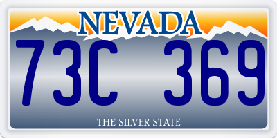 NV license plate 73C369