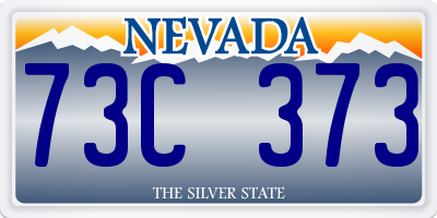 NV license plate 73C373