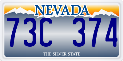 NV license plate 73C374