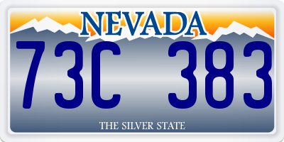 NV license plate 73C383