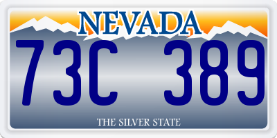 NV license plate 73C389