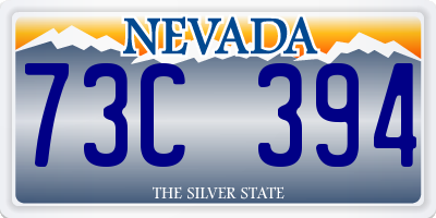 NV license plate 73C394