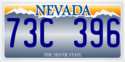 NV license plate 73C396