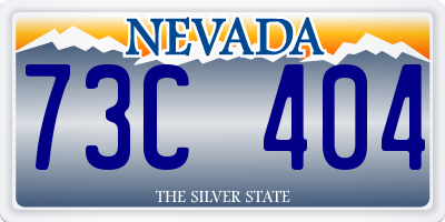 NV license plate 73C404