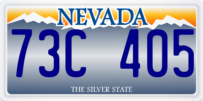 NV license plate 73C405