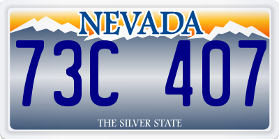 NV license plate 73C407