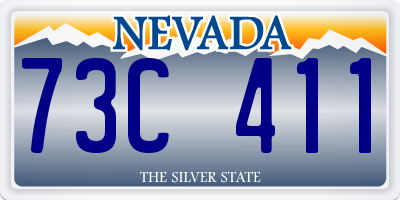 NV license plate 73C411