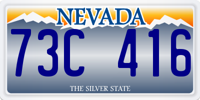 NV license plate 73C416