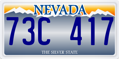 NV license plate 73C417