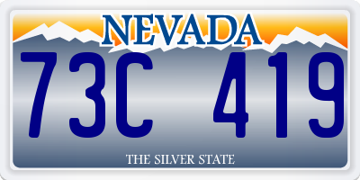 NV license plate 73C419