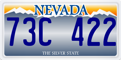 NV license plate 73C422