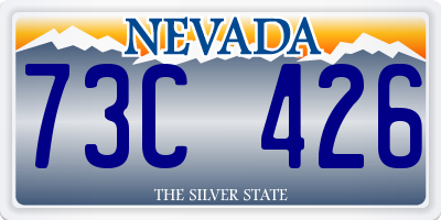 NV license plate 73C426