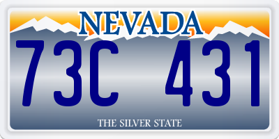 NV license plate 73C431