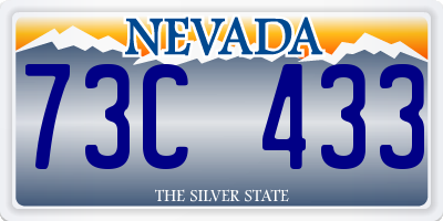 NV license plate 73C433