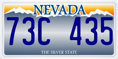 NV license plate 73C435