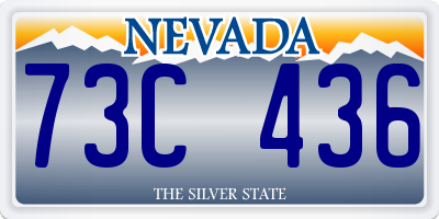 NV license plate 73C436