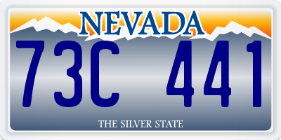 NV license plate 73C441
