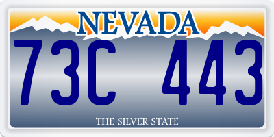 NV license plate 73C443