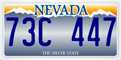 NV license plate 73C447
