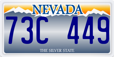 NV license plate 73C449