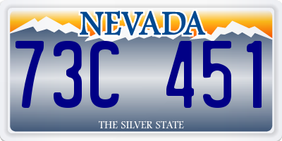 NV license plate 73C451