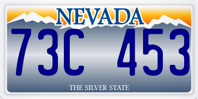 NV license plate 73C453