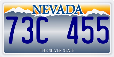 NV license plate 73C455