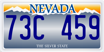 NV license plate 73C459