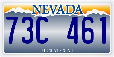 NV license plate 73C461