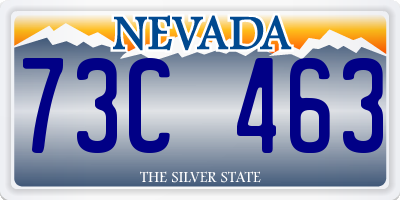 NV license plate 73C463
