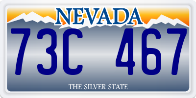 NV license plate 73C467