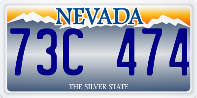 NV license plate 73C474