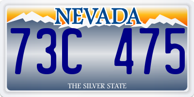 NV license plate 73C475