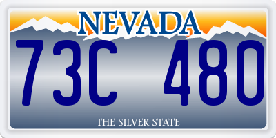 NV license plate 73C480