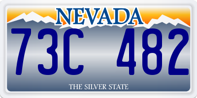 NV license plate 73C482