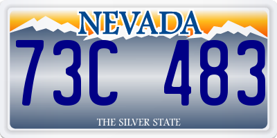 NV license plate 73C483