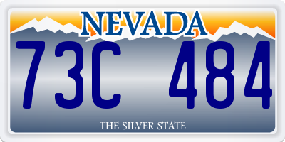 NV license plate 73C484