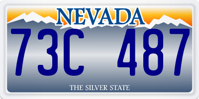 NV license plate 73C487
