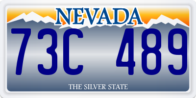 NV license plate 73C489