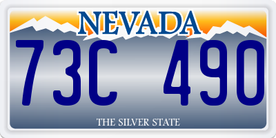 NV license plate 73C490