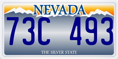 NV license plate 73C493