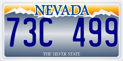 NV license plate 73C499