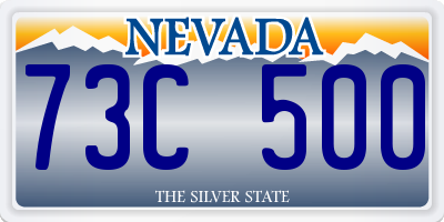 NV license plate 73C500