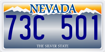 NV license plate 73C501