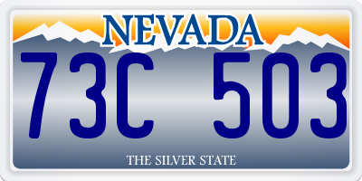 NV license plate 73C503