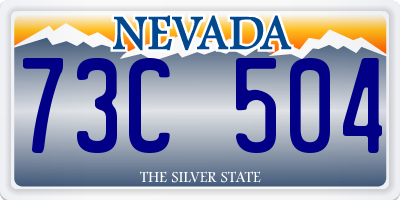 NV license plate 73C504