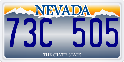 NV license plate 73C505