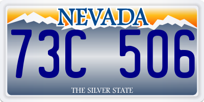 NV license plate 73C506