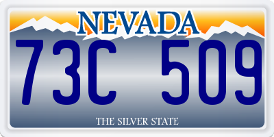 NV license plate 73C509