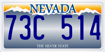 NV license plate 73C514